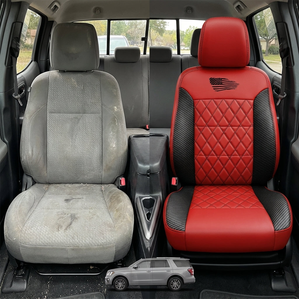 1984-1988 Chevrolet Corvette Katzkin Seat Covers - Red C Shadow