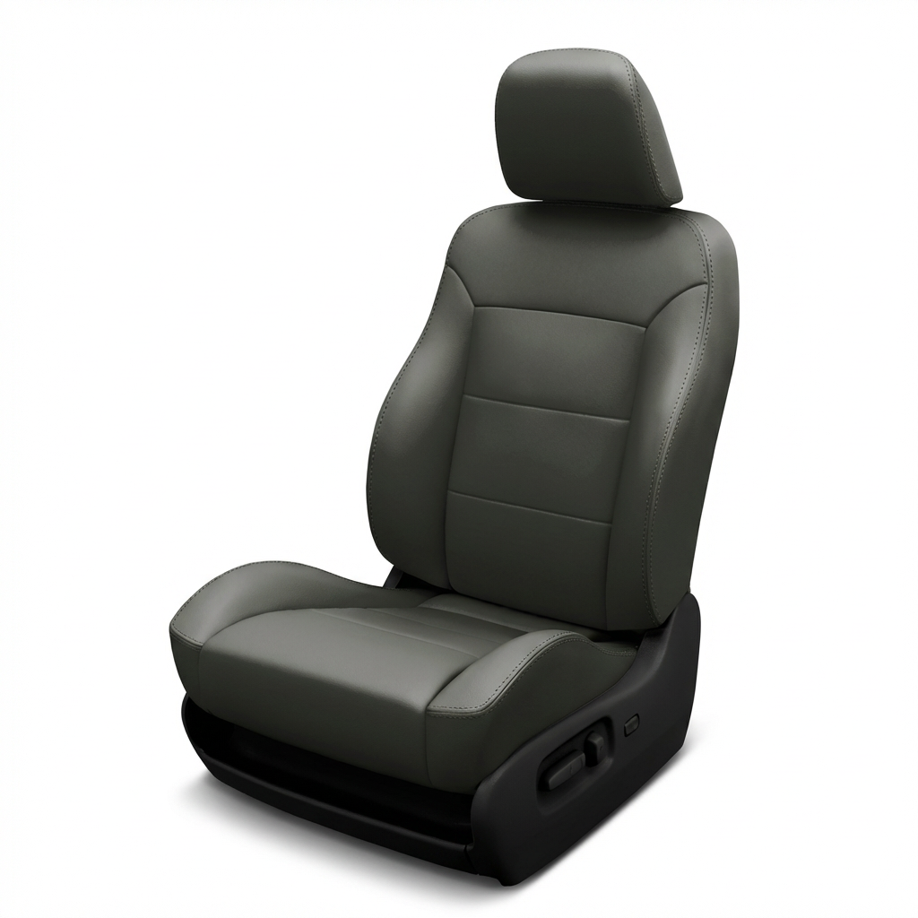 Gray car seat on a white background