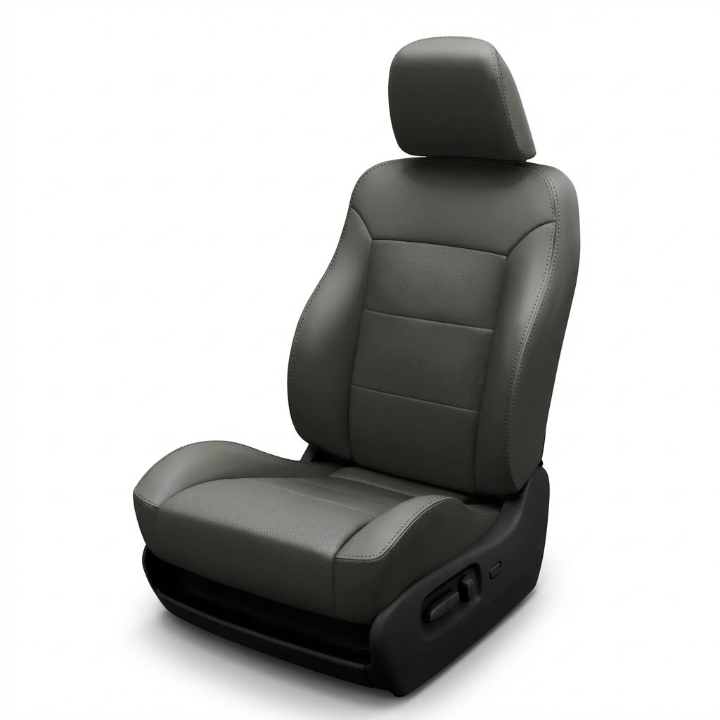 Gray car seat on a white background