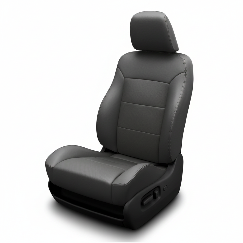 Dark Gray Car on a White Background