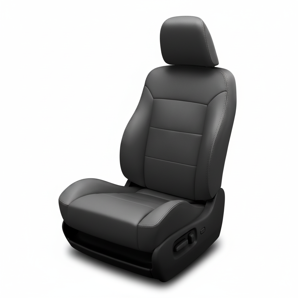 Gray car seat on a white background