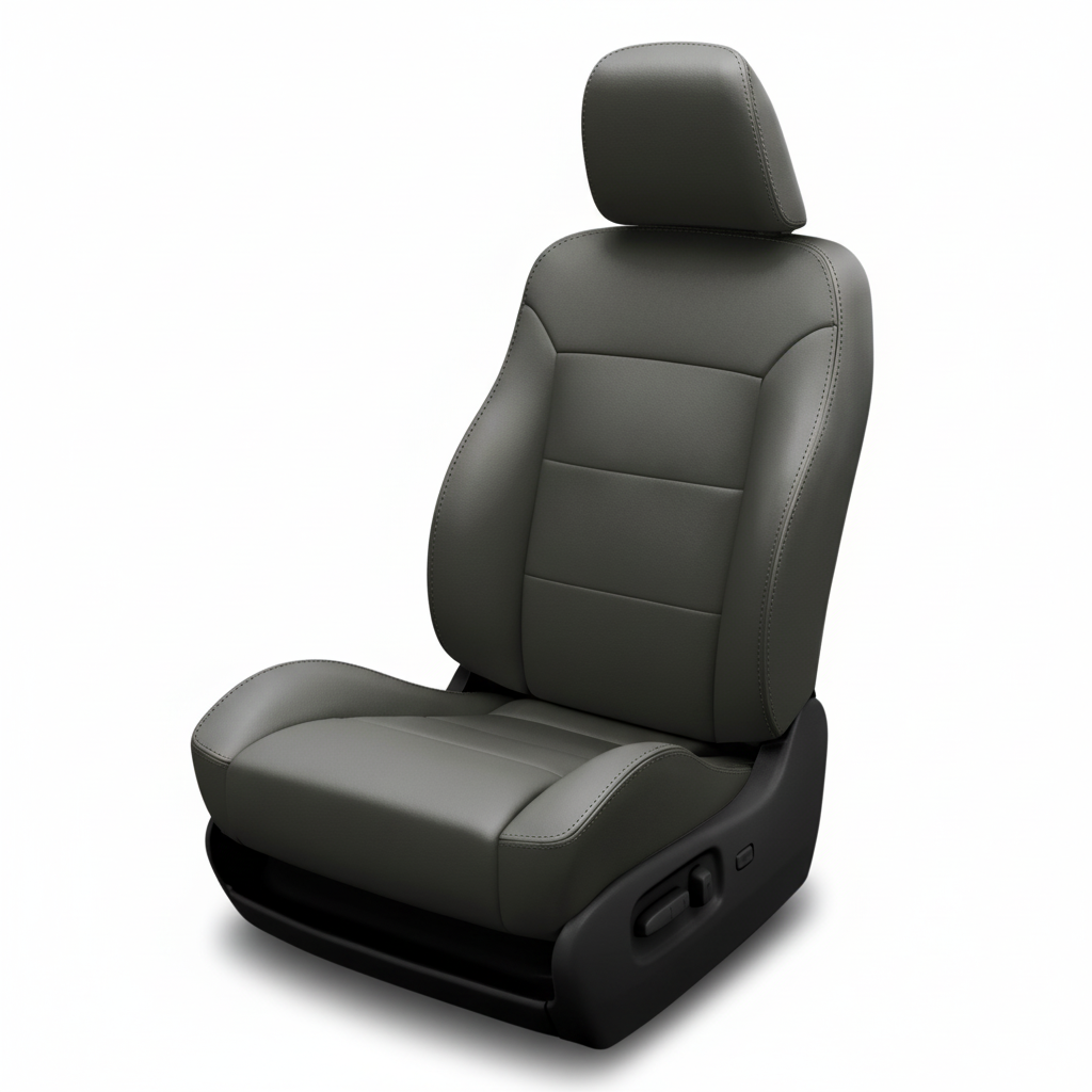 Gray car seat on a white background