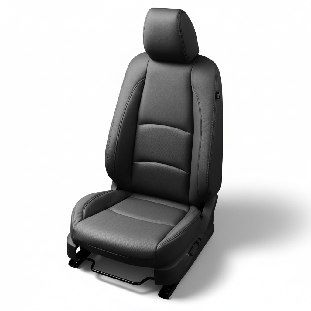 Gray car seat on a white background