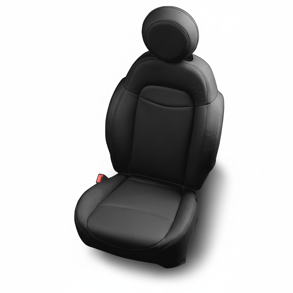 Gray car seat on a white background