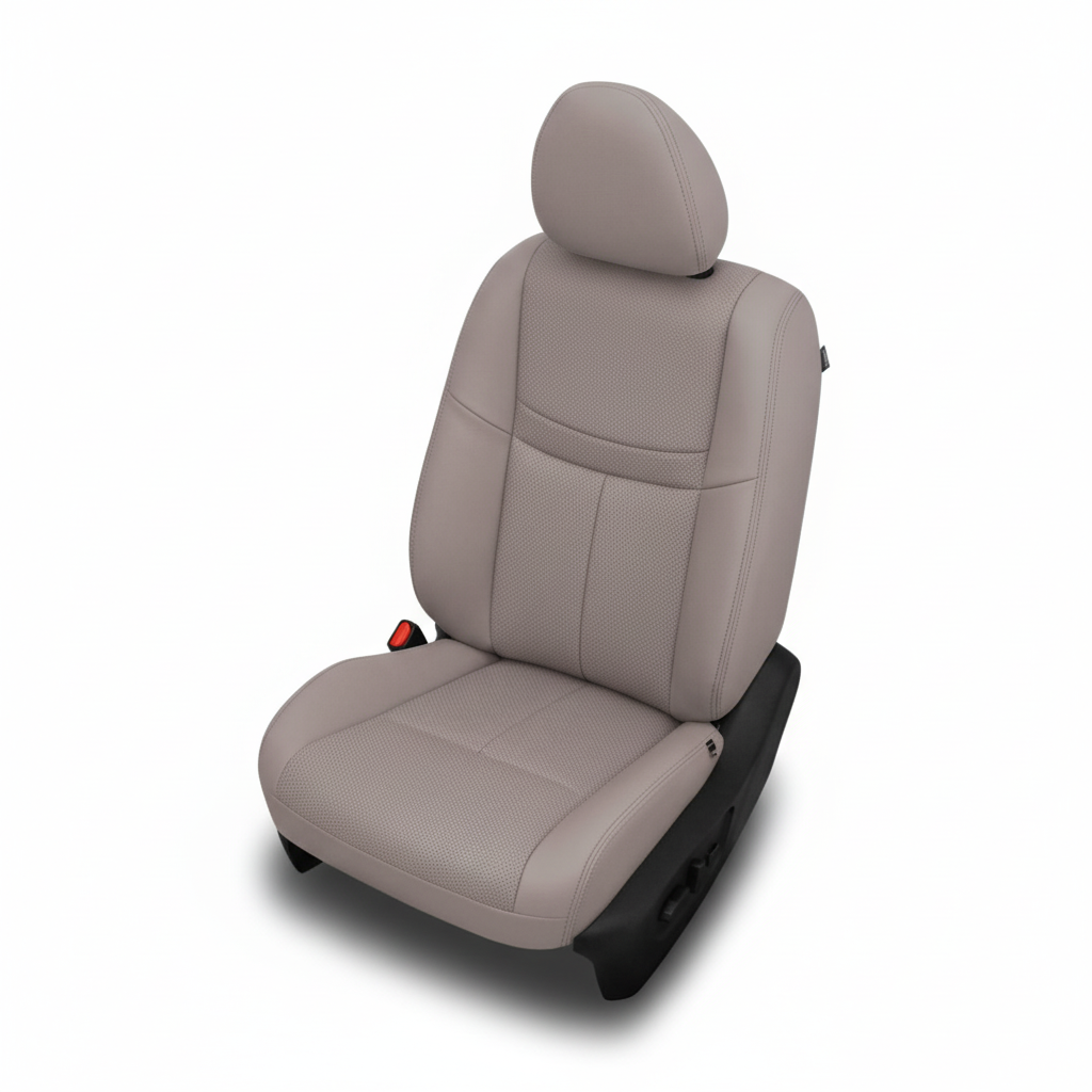 Beige car seat on a white background