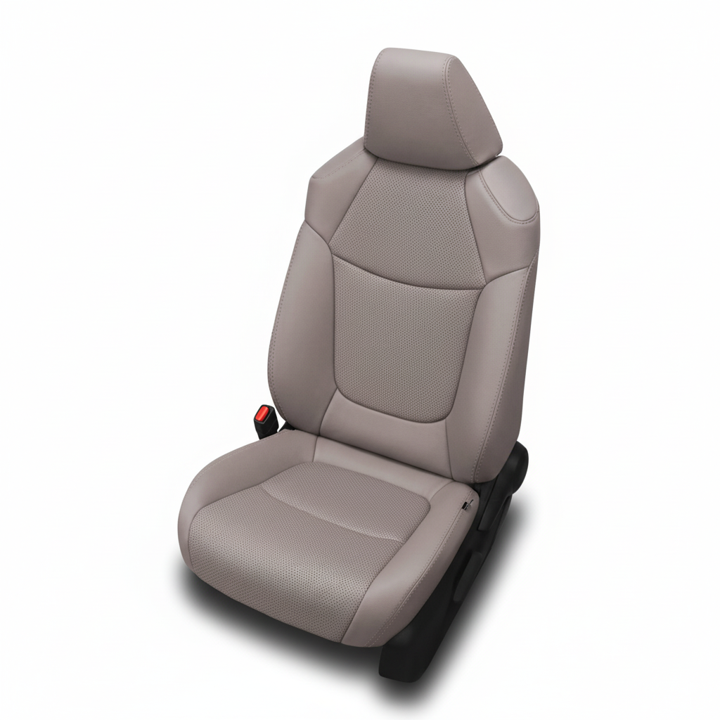 Gray car seat on a white background