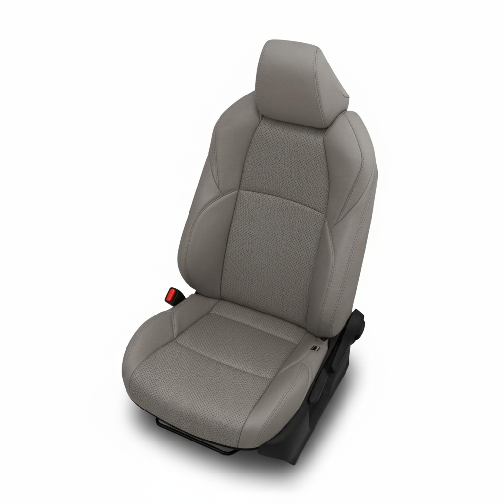 Gray car seat on a white background