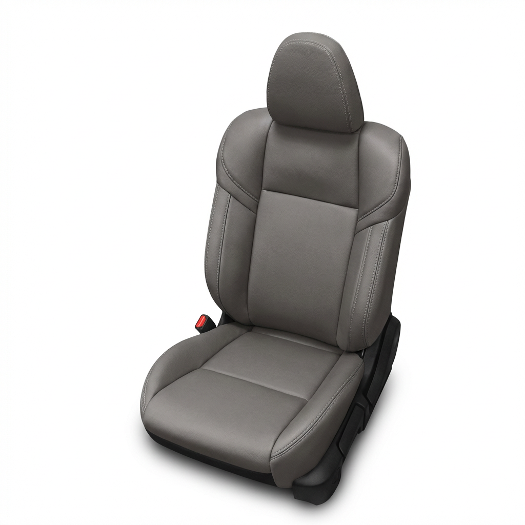Gray car seat on a white background