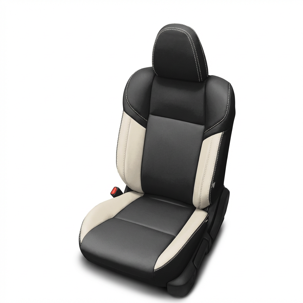 Black Pearl car seat with headrest on a white background