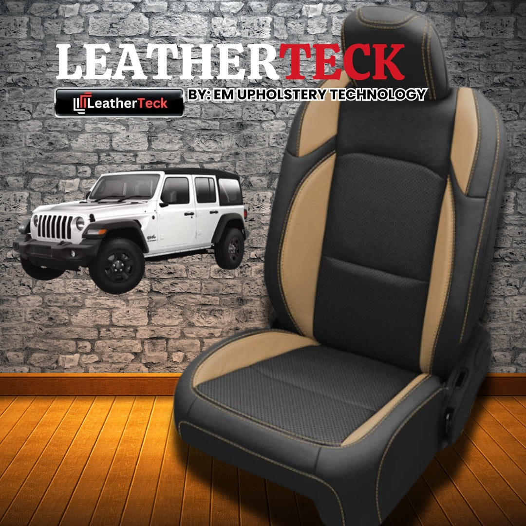 Katzkin Leather Seat Covers for 2018 - 2026 Jeep Wrangler JL K3419-100