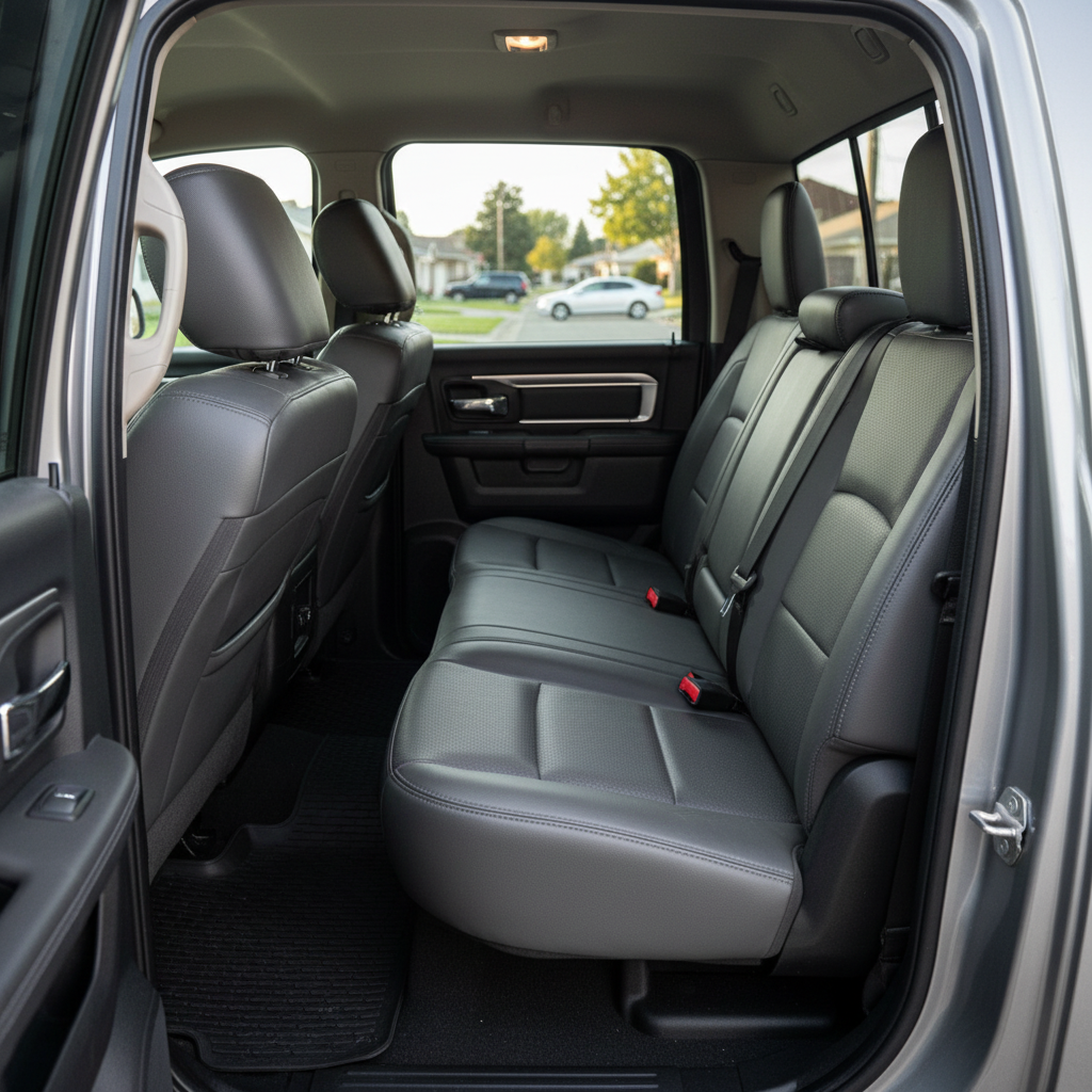 2012-2018 Ram 1500/2500/3500 Katzkin Leather Kit – Lapis Grey with Perforated Combo Center Inserts & Lapis Grey Stitching